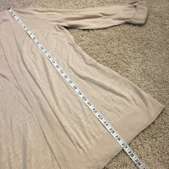 Pale Pink Lightweight Knit Cotton Rayon Open Cardigan - Picture 15 of 16